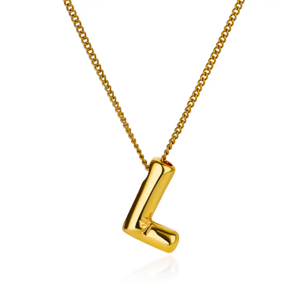 Chunky Initial Letter Necklace