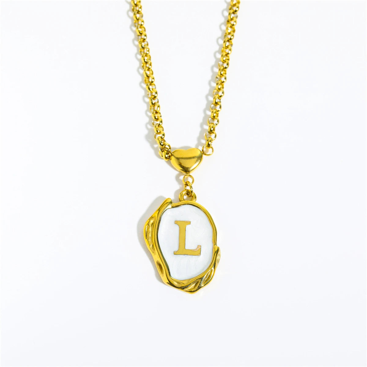 Irregular Dripping Initial Necklace