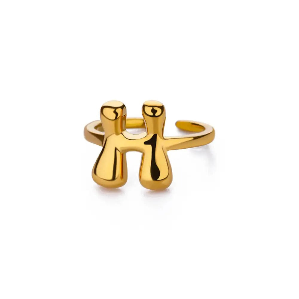 Bubble Letter Ring