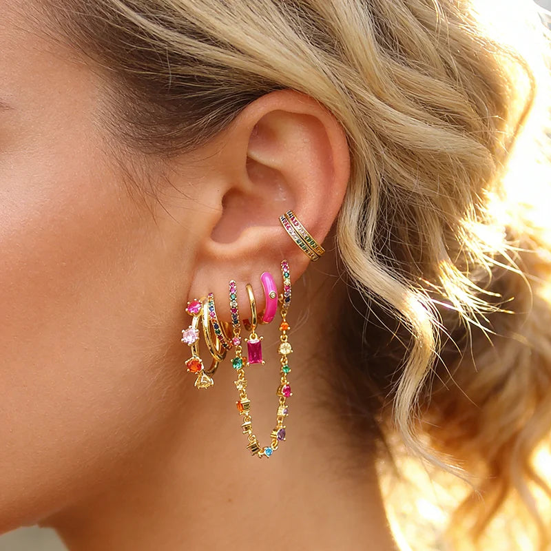 6 PCS Multicolor Earrings