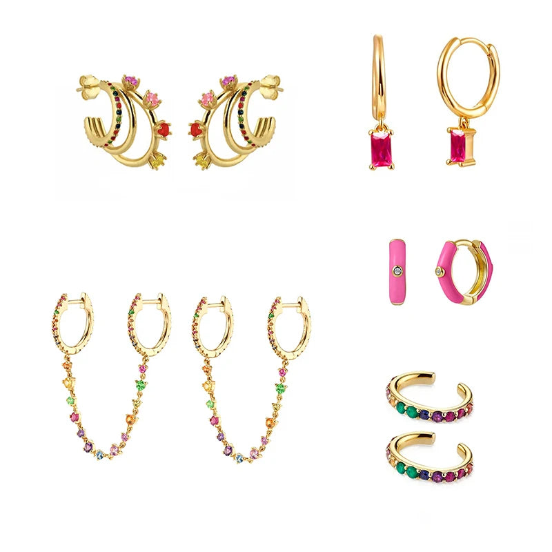 6 PCS Multicolor Earrings
