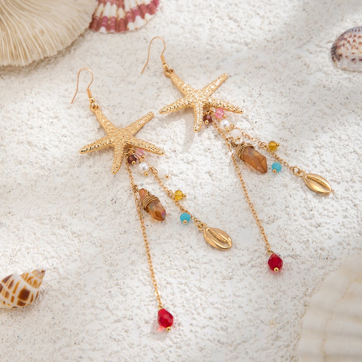 Irregular Boho Starfish Earrings