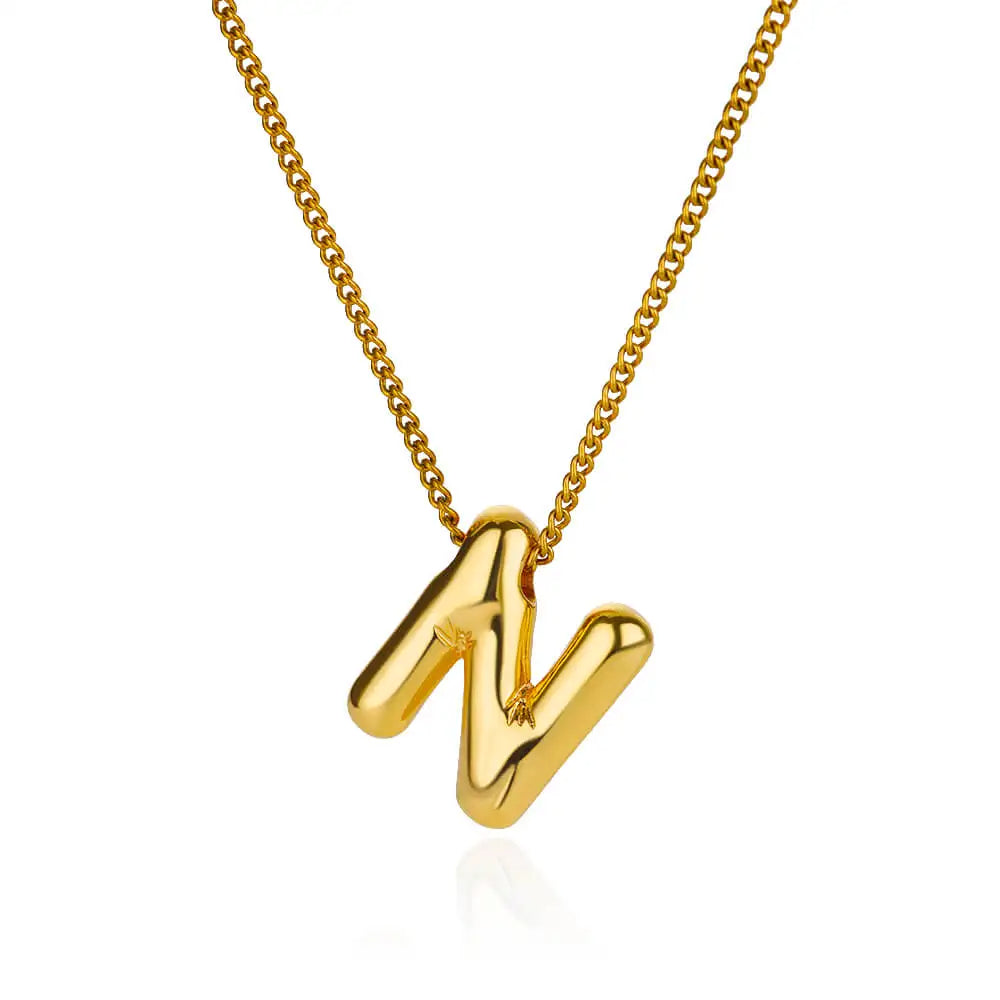 Chunky Initial Letter Necklace