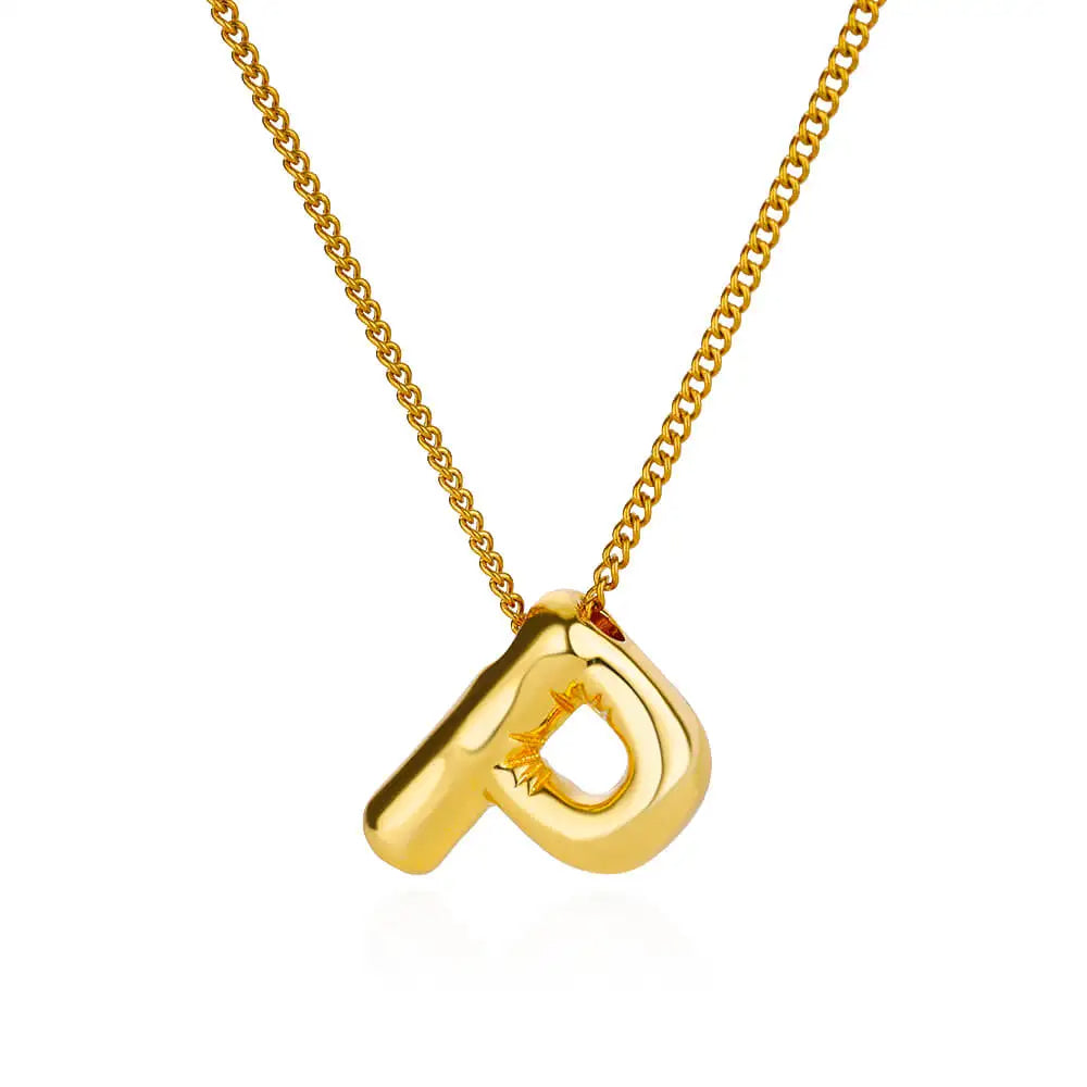 Chunky Initial Letter Necklace