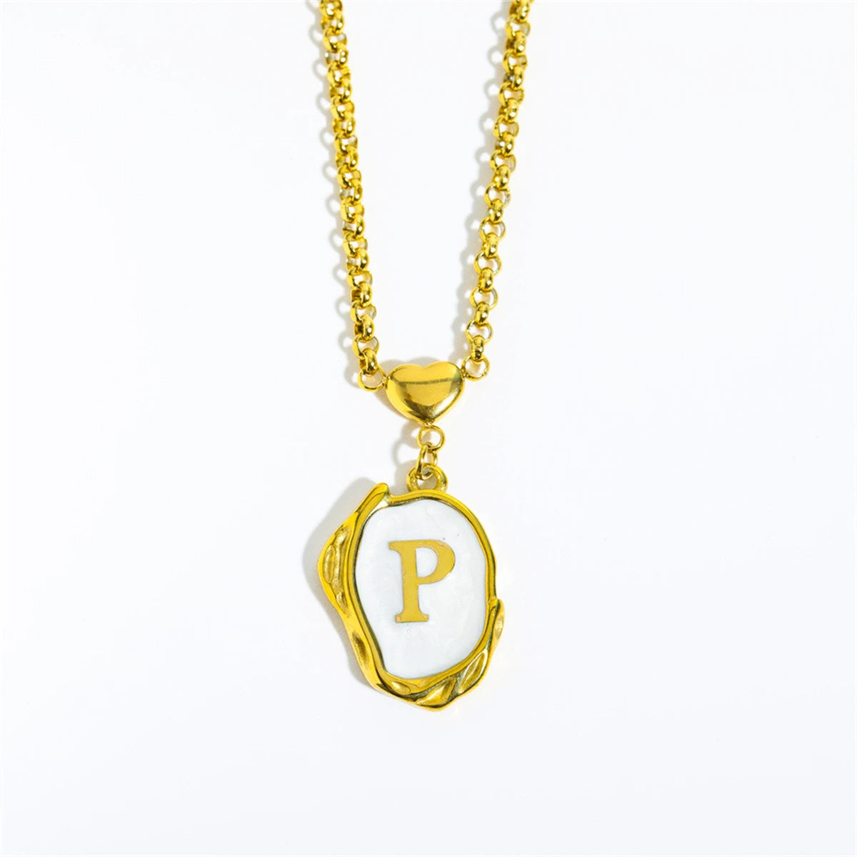 Irregular Dripping Initial Necklace