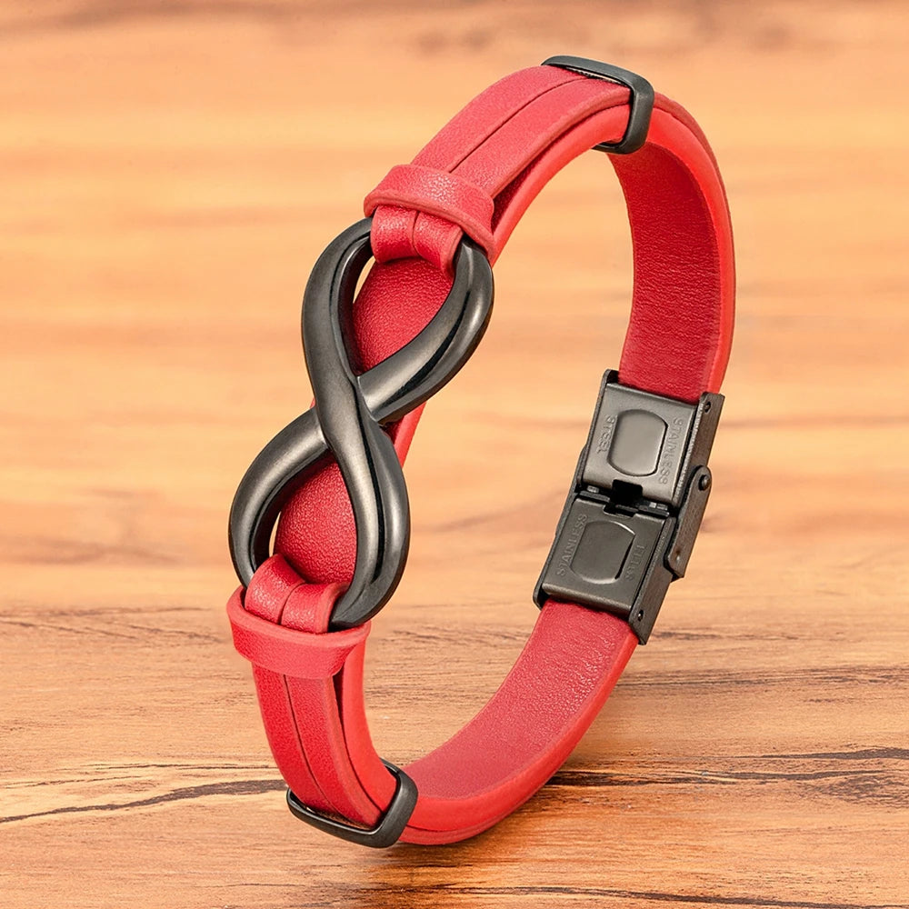 Infinity Leather Bracelet