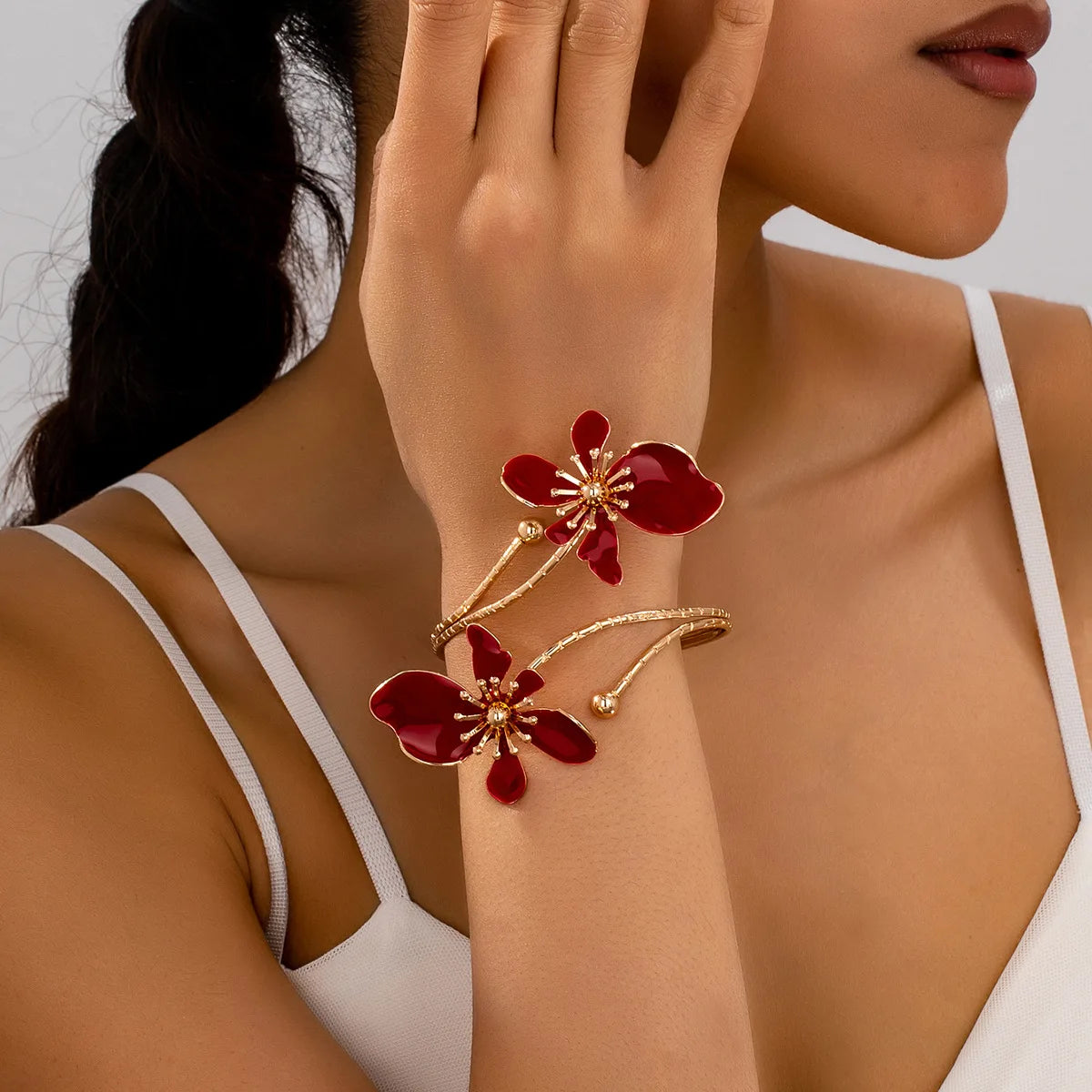 Floral Cuff Arm Bracelet