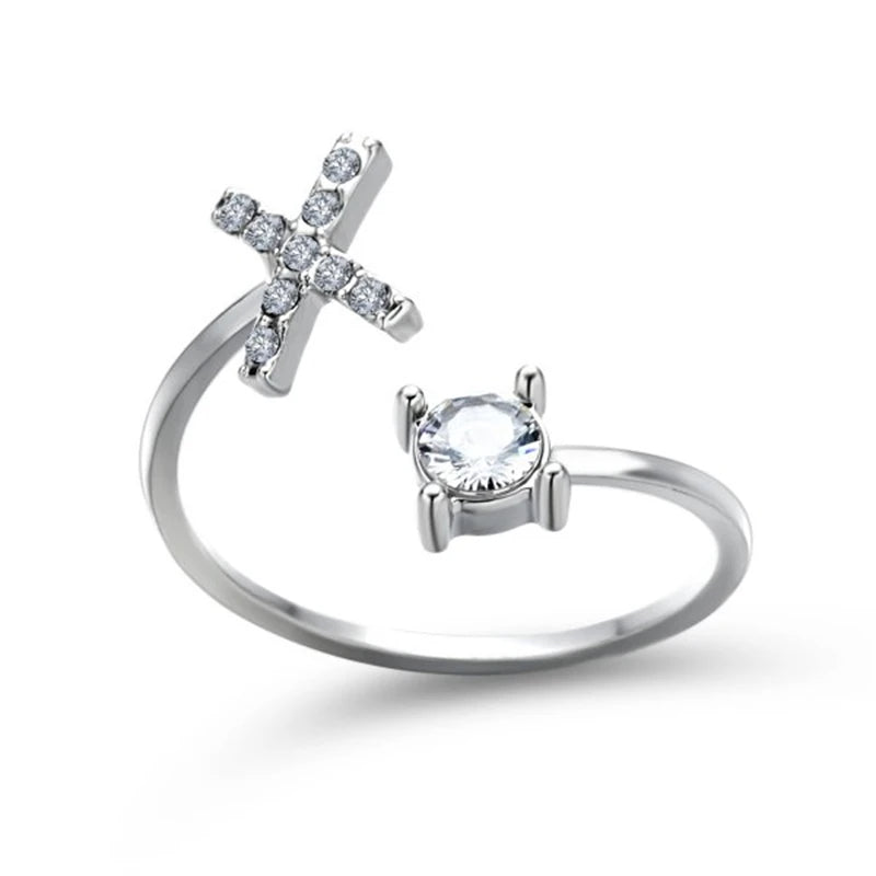 Rhinestone Alphabet Ring