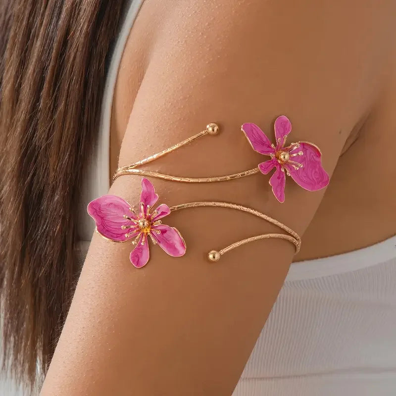 Floral Cuff Arm Bracelet