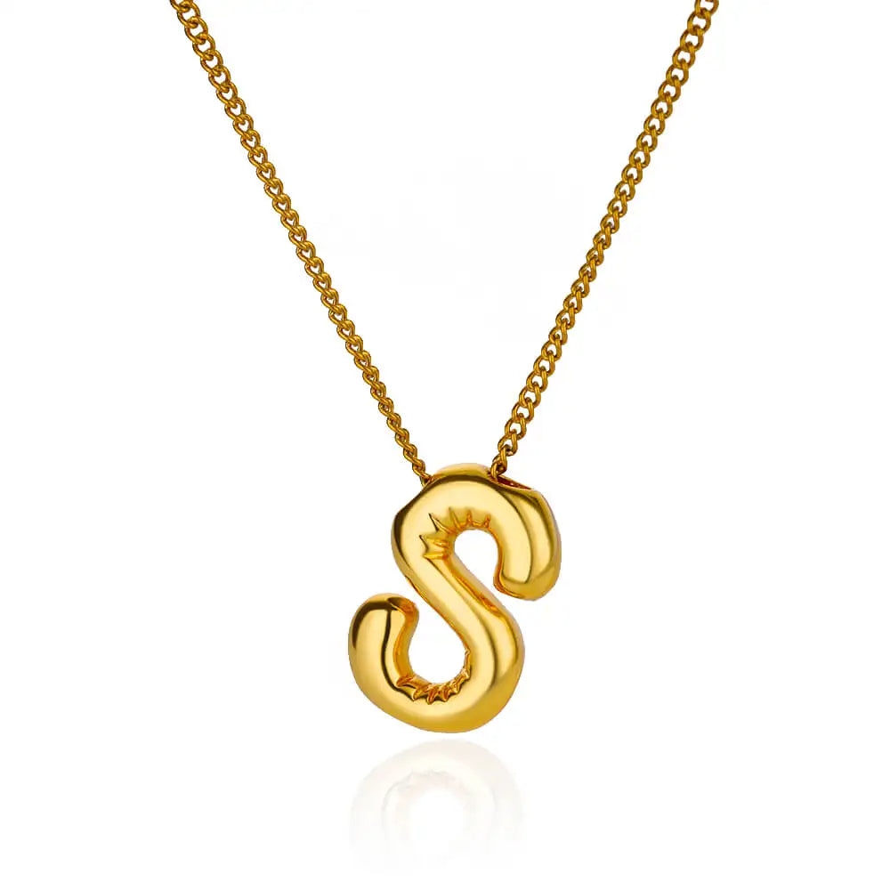 Chunky Initial Letter Necklace