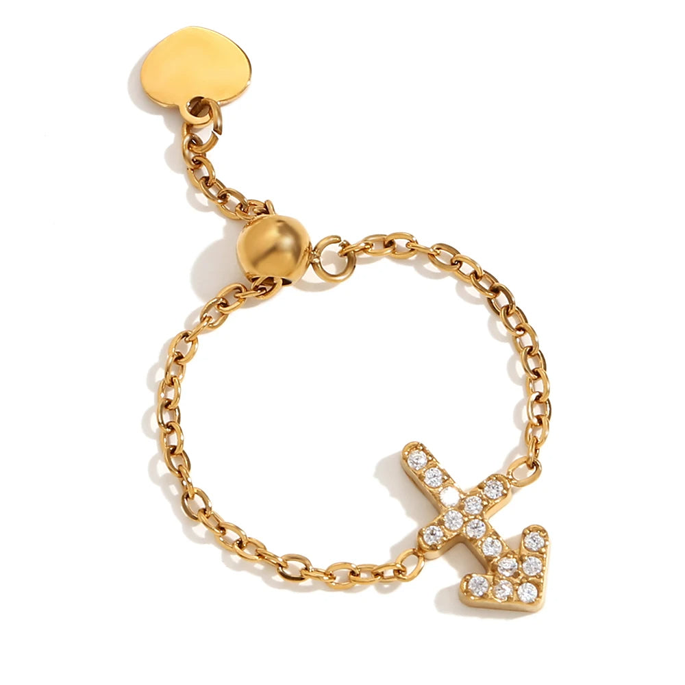 Adjustable Zodiac Sign Ring