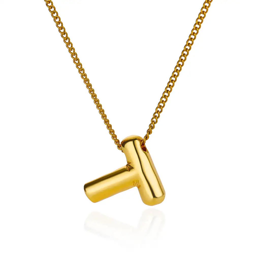 Chunky Initial Letter Necklace