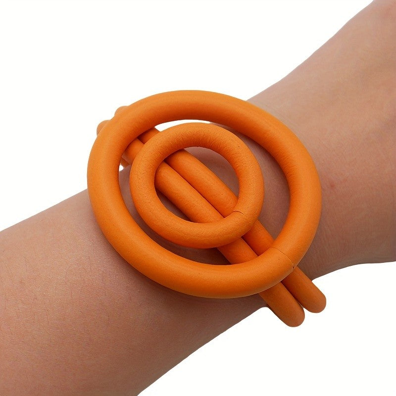 Black Geometric Coil Bracelet