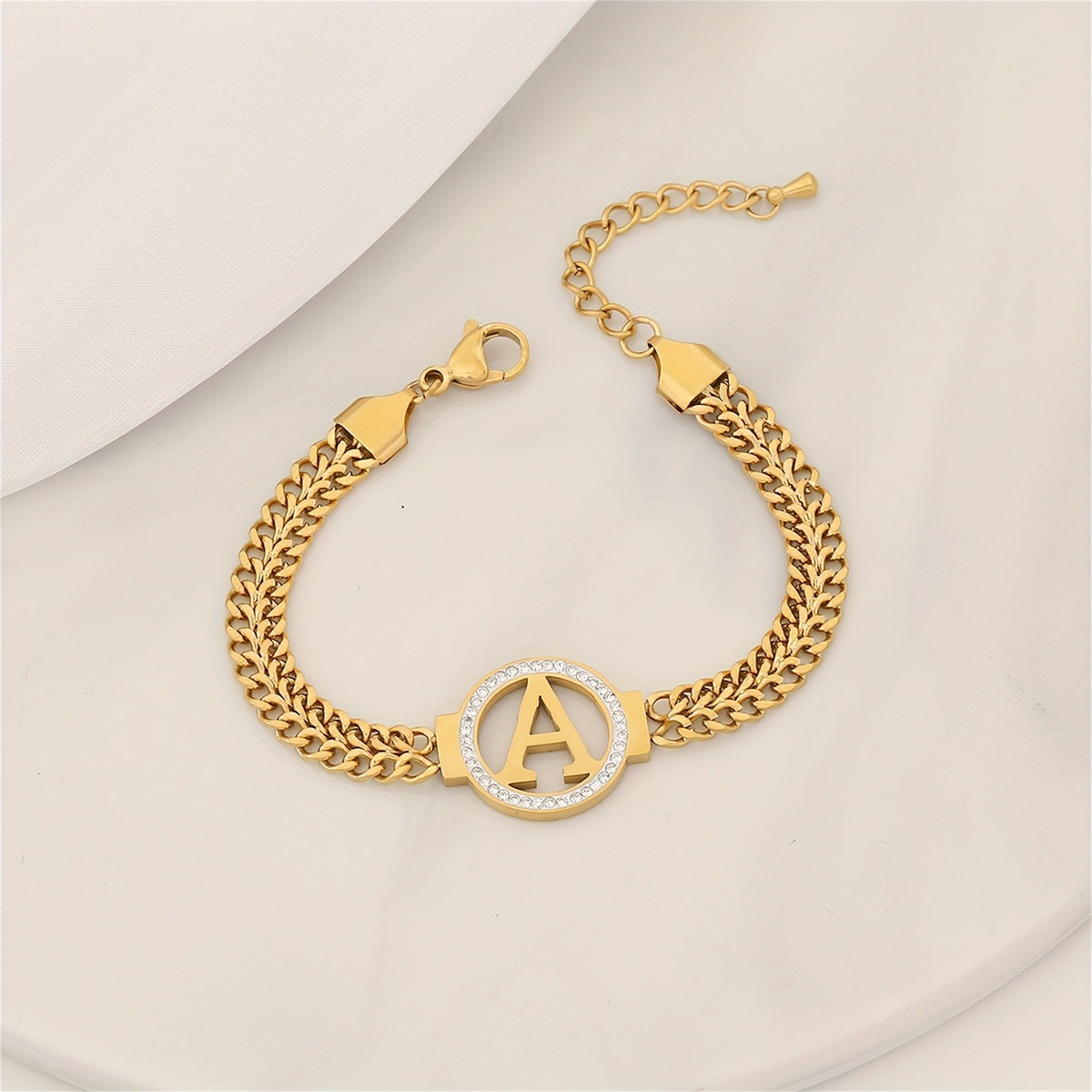 18k Initial Letter Chain Bracelet