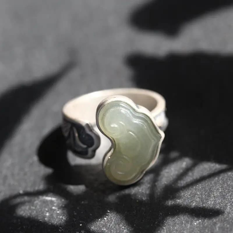 Vintage Adjustable Cloud Stone Ring