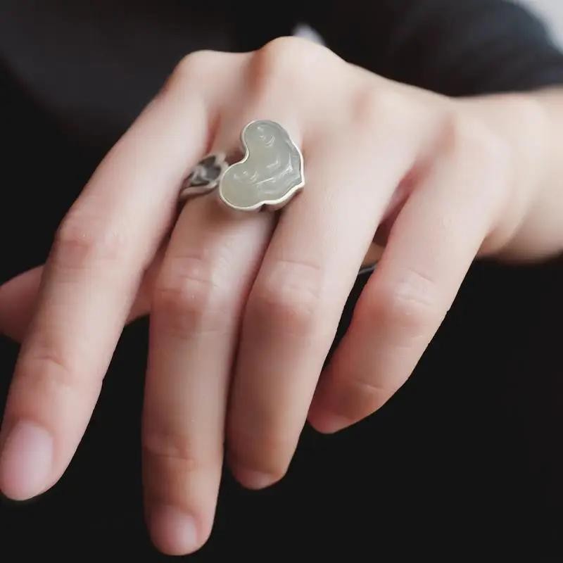 Vintage Adjustable Cloud Stone Ring