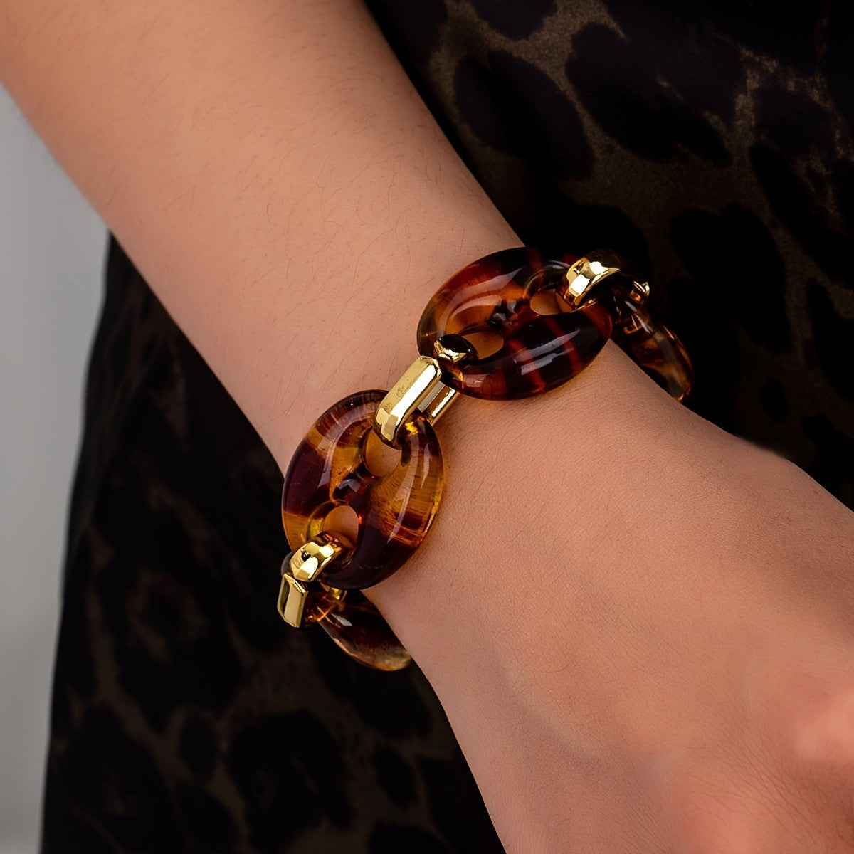 Bohemian Acrylic Link Bracelet