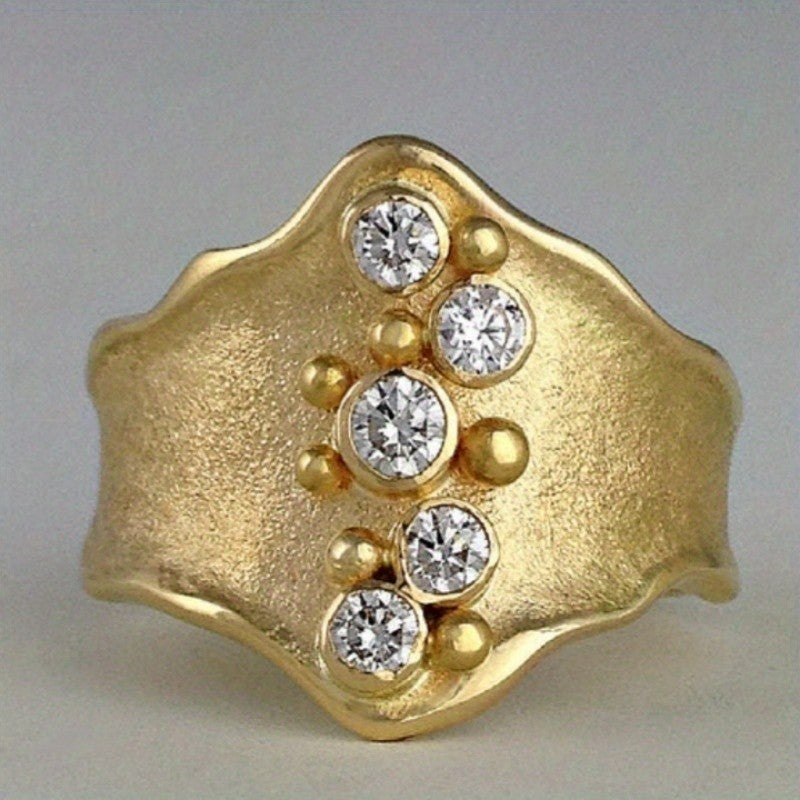 Vintage Irregular Zircon Ring