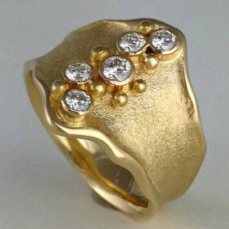 Vintage Irregular Zircon Ring