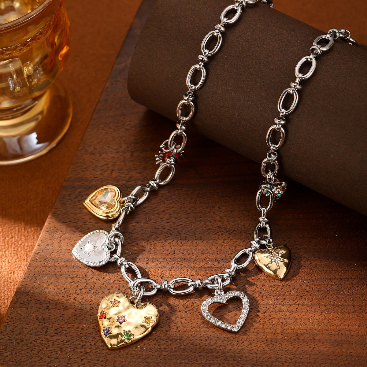 Multi-Charm Heart Necklace