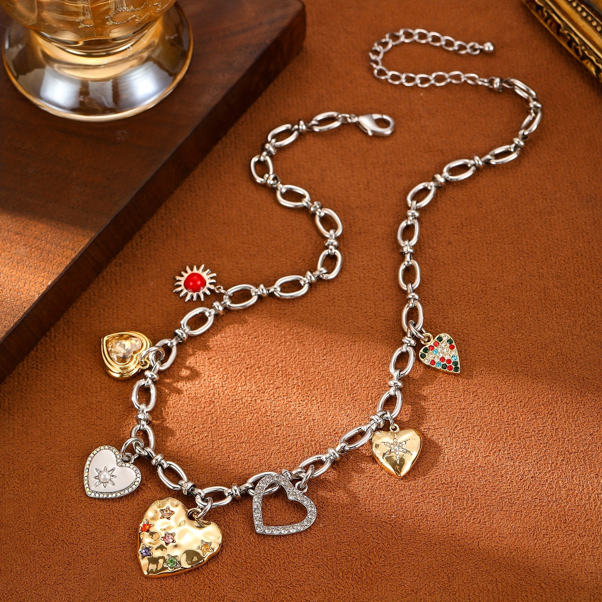 Multi-Charm Heart Necklace