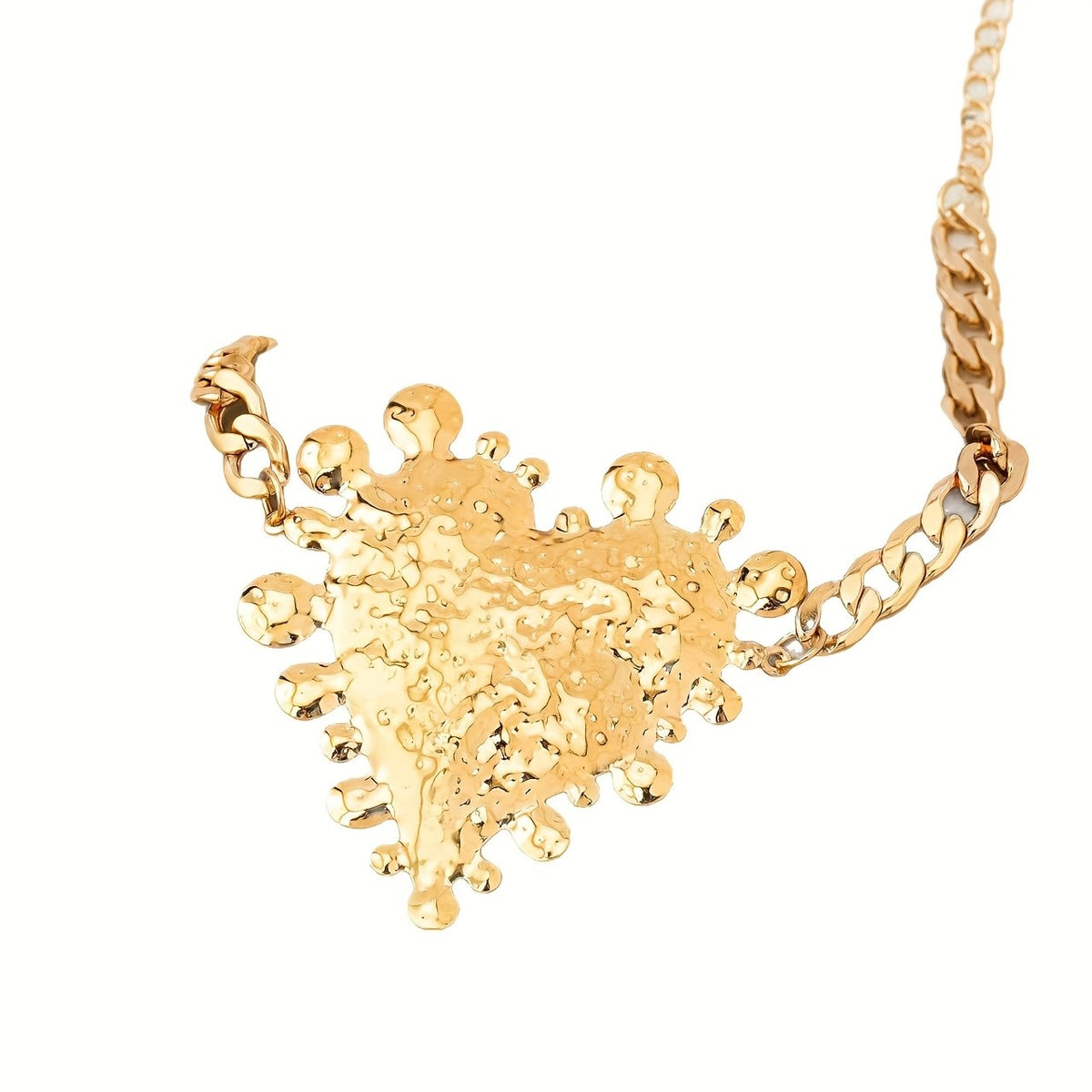 Vintage Fluid Heart Chain Necklace