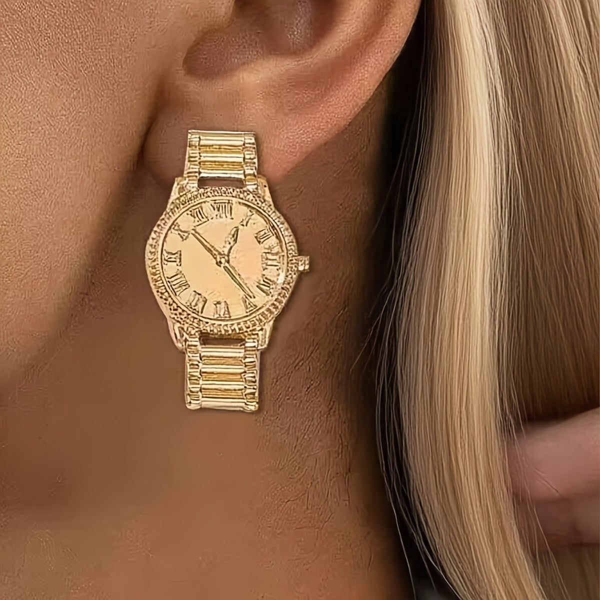 14k Vintage Watch Stud Earrings