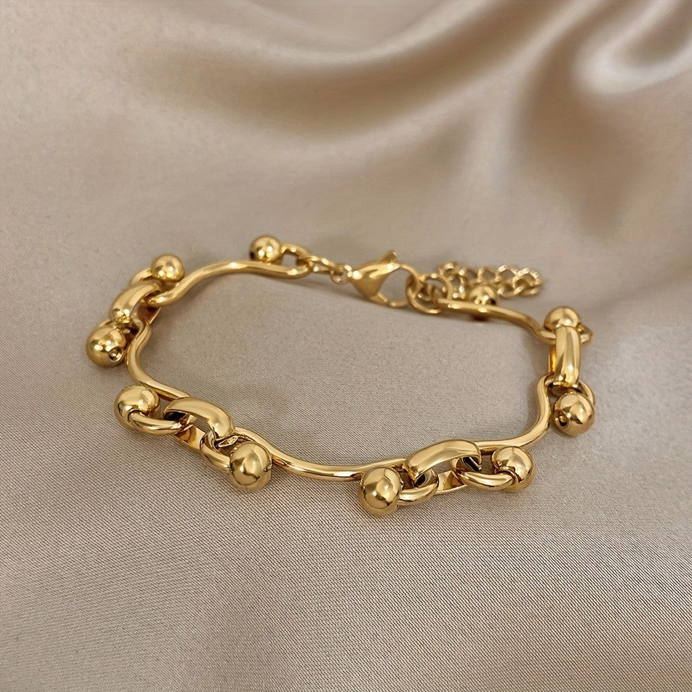 18k Irregular Ball Link Bracelet