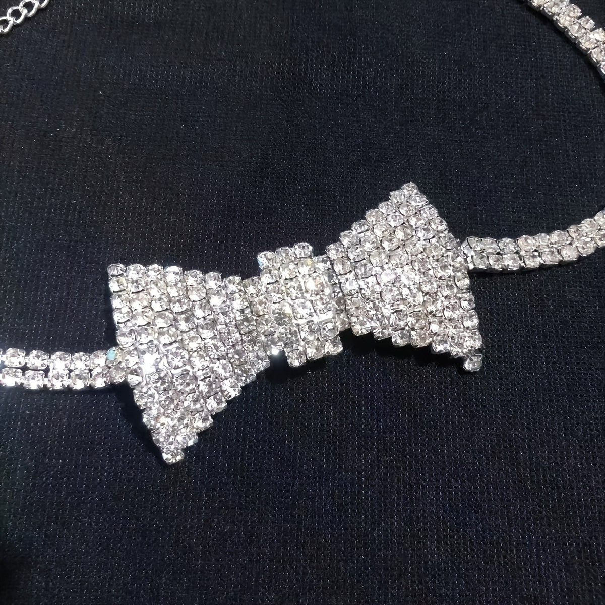 Vintage Bow Stone Choker Necklace