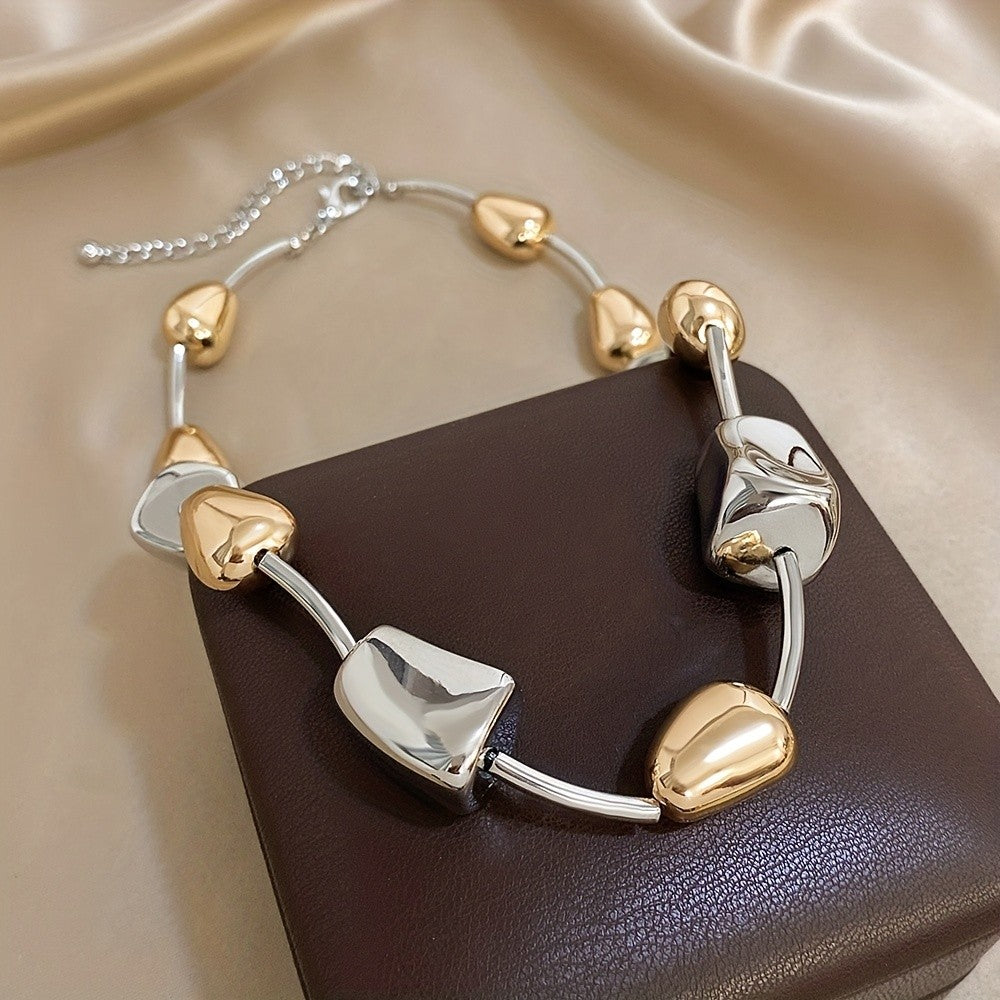 Asymmetric Irregular Block Necklace