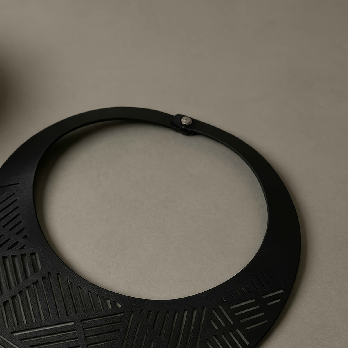 Black Geometric Cut-out Collar Necklace