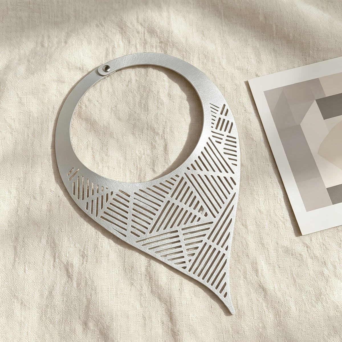 Black Geometric Cut-out Collar Necklace