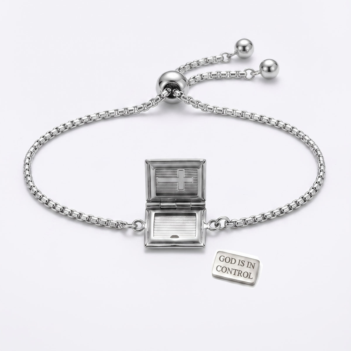 18k Openable Bible Charm Bracelet
