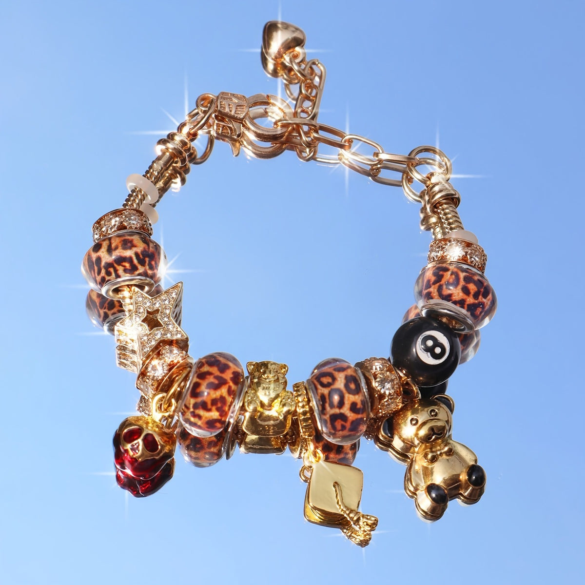 Vintage Leopard Charm Bracelet