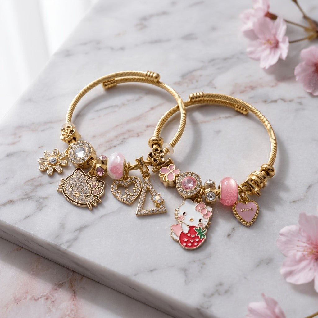 Hello Kitty Strawberry Charm Bangle