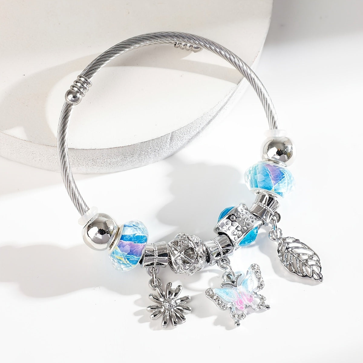 Adjustable Charm Butterfly Leaf Bracelet