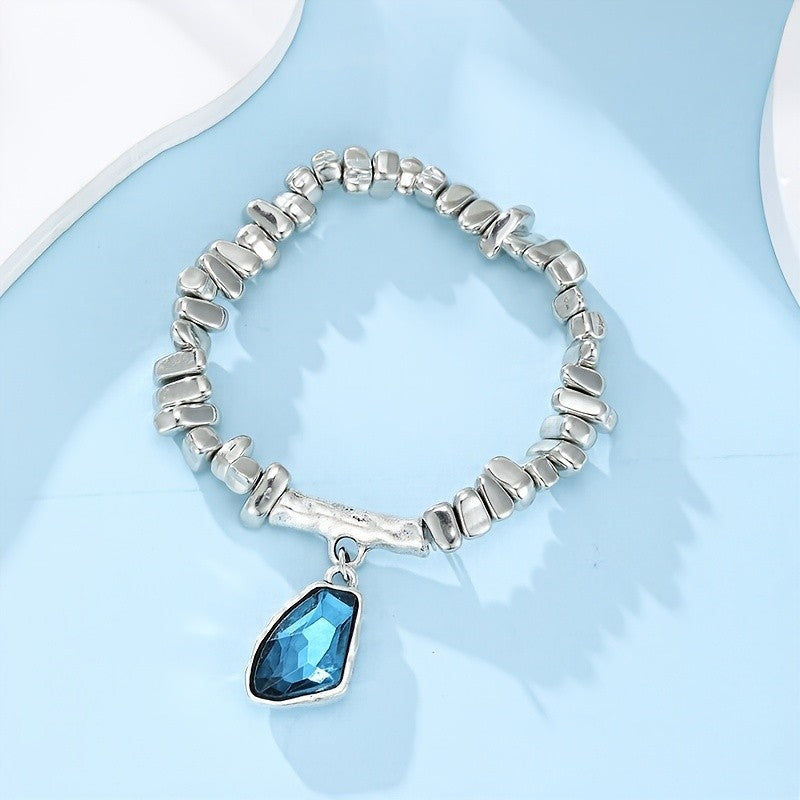 Geometric Stone Drop Bracelet