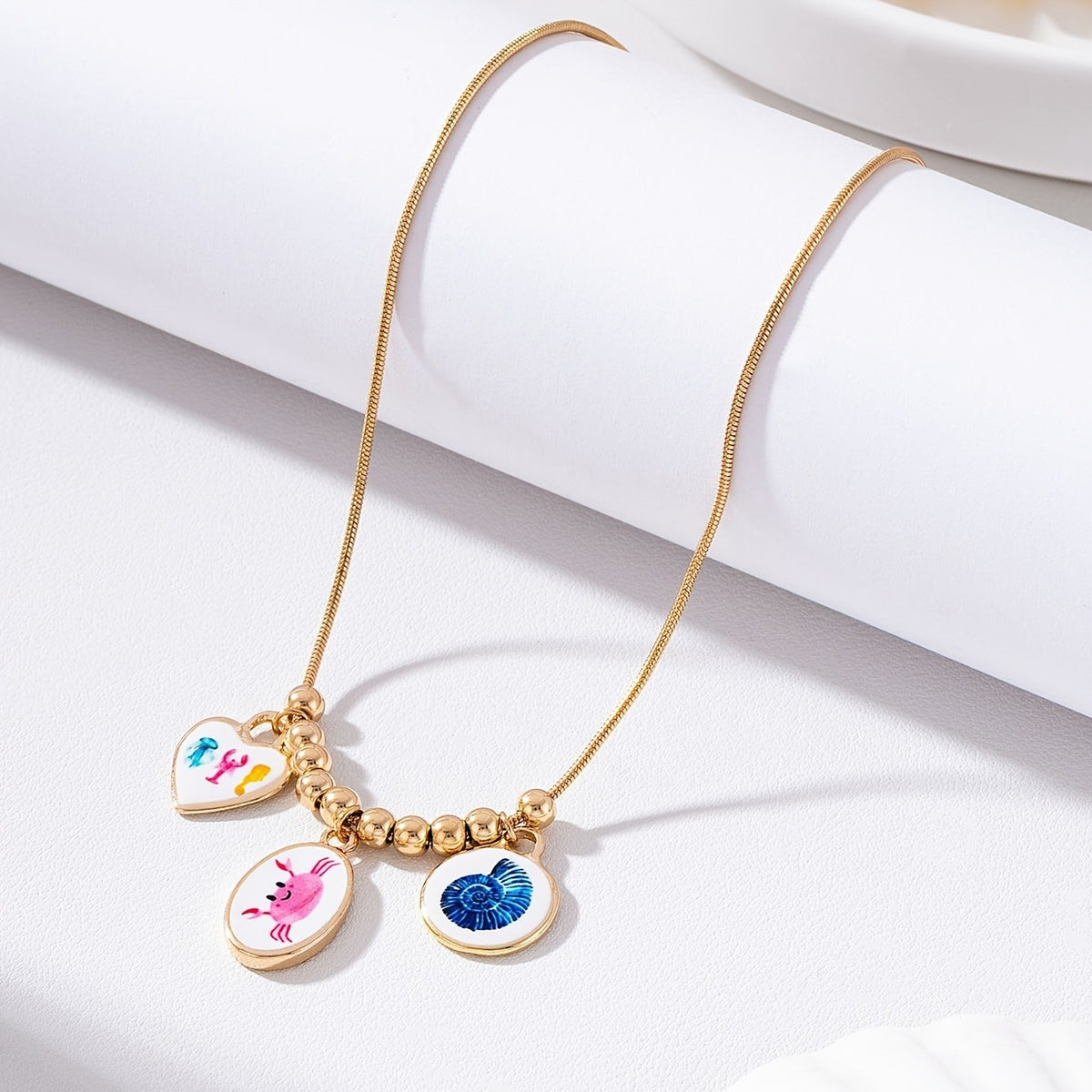 Multi-Layer Ocean Charm Necklace