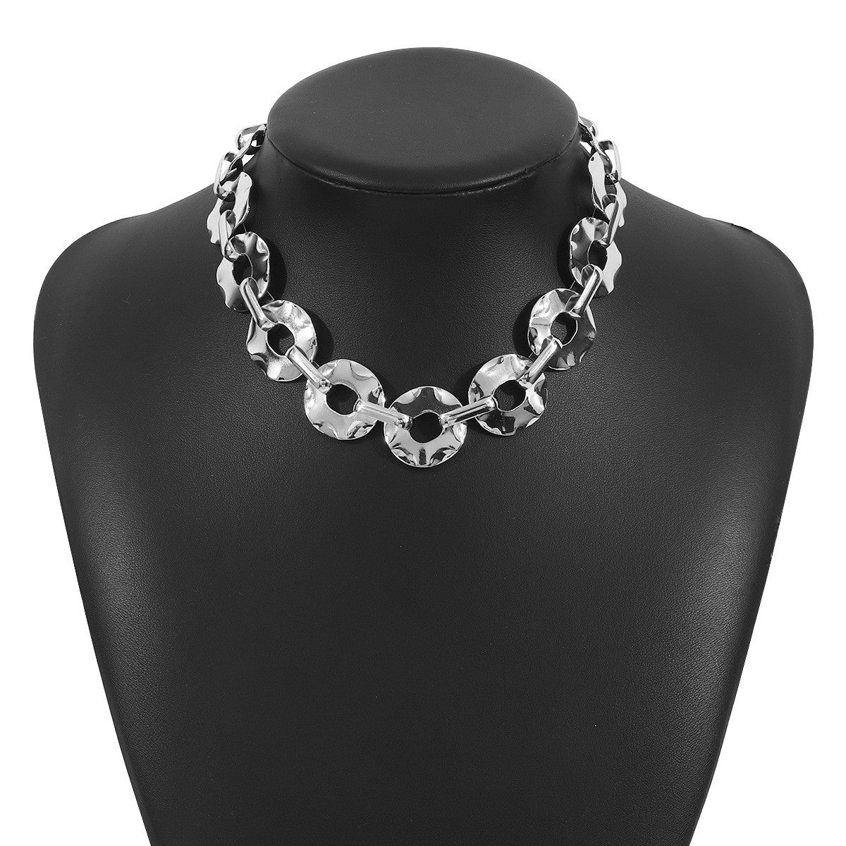 Layered Chain Resin Pendant Necklace