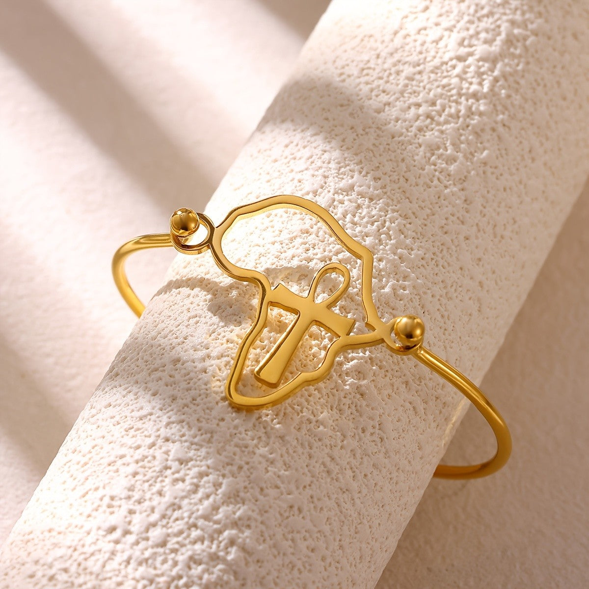 Africa Map Ankh Bracelet
