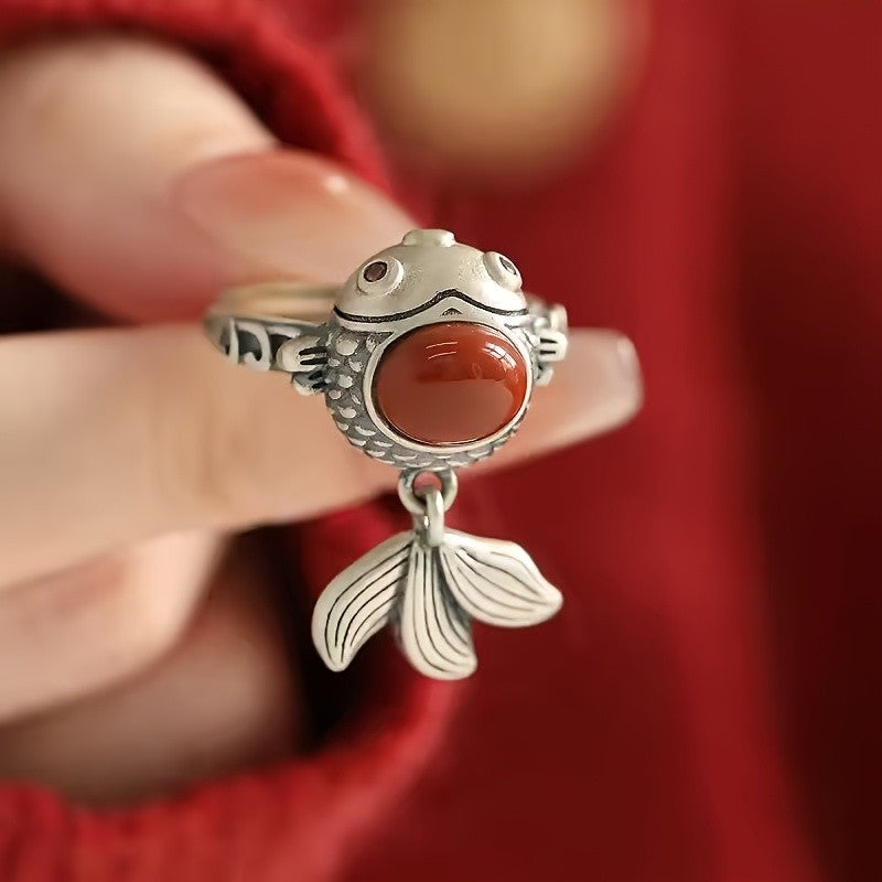 Vintage Fish Drop Ring