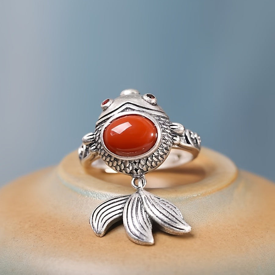 Vintage Fish Drop Ring