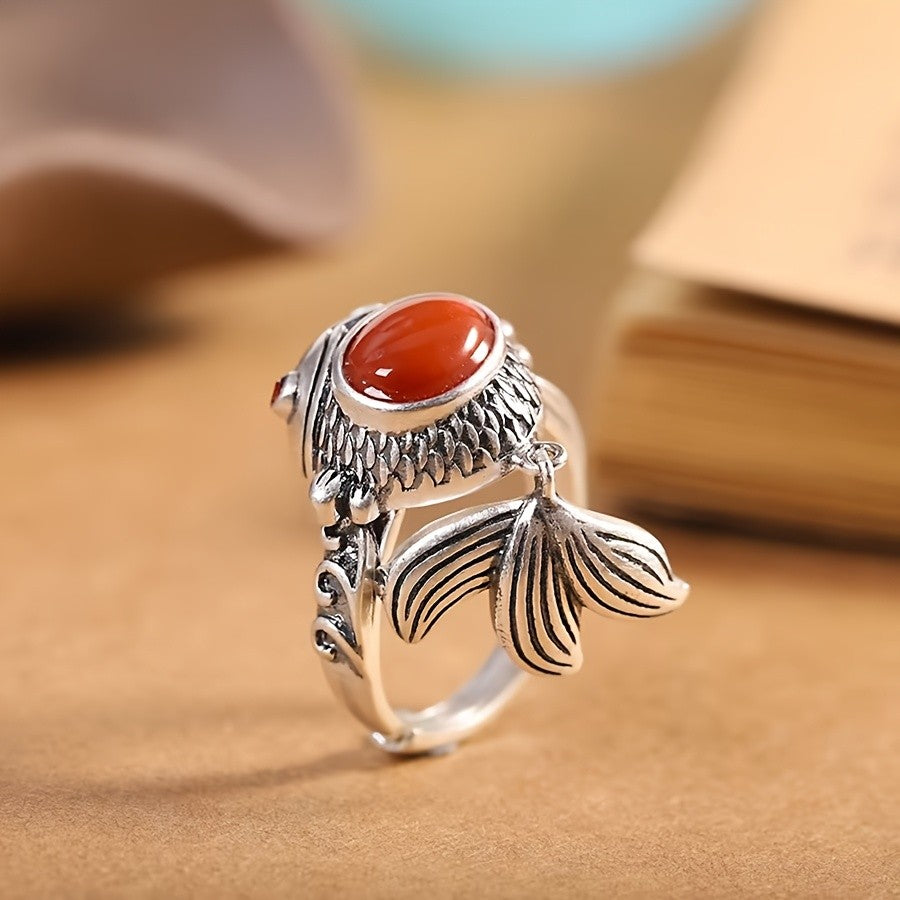 Vintage Fish Drop Ring