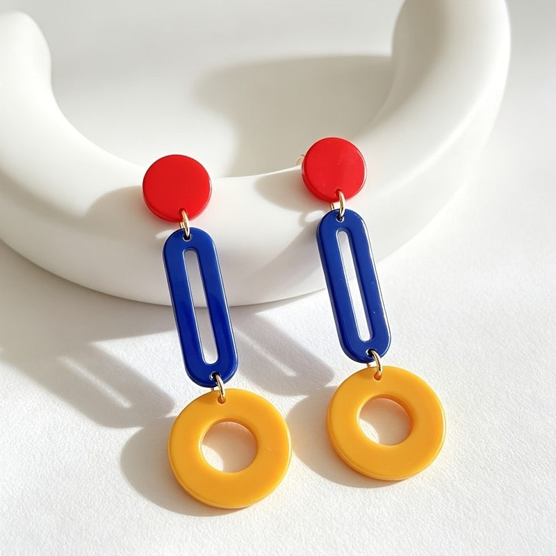 Geometric Acrylic Drop Earrings