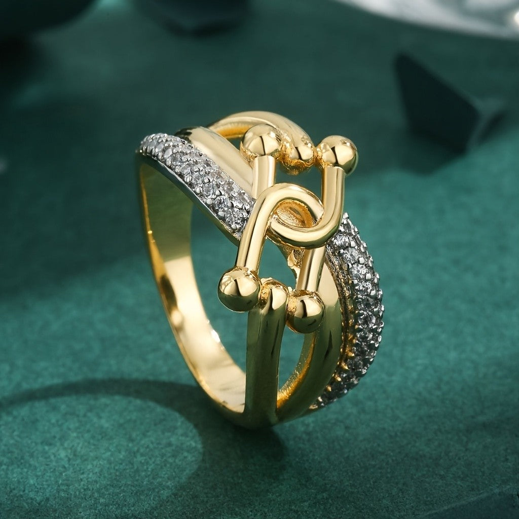 Geometric Knot Zircon Ring