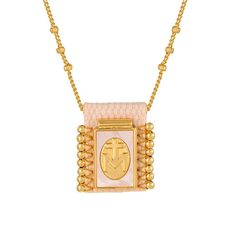 Vintage Square Cross Layered Necklace