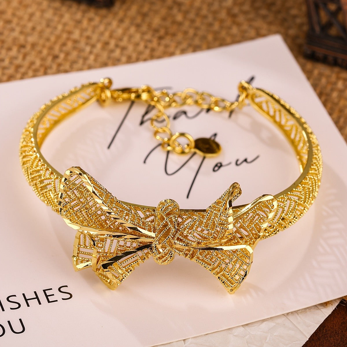 18k Vintage Filigree Bow Bracelet