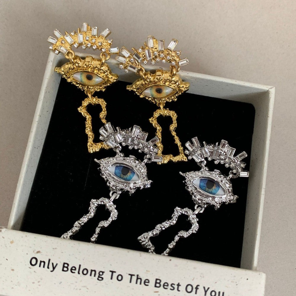 Vintage Eye Keyhole Earrings