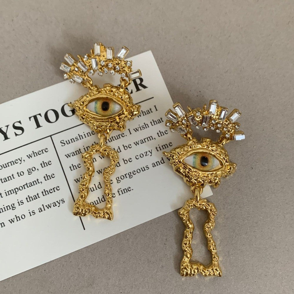 Vintage Eye Keyhole Earrings