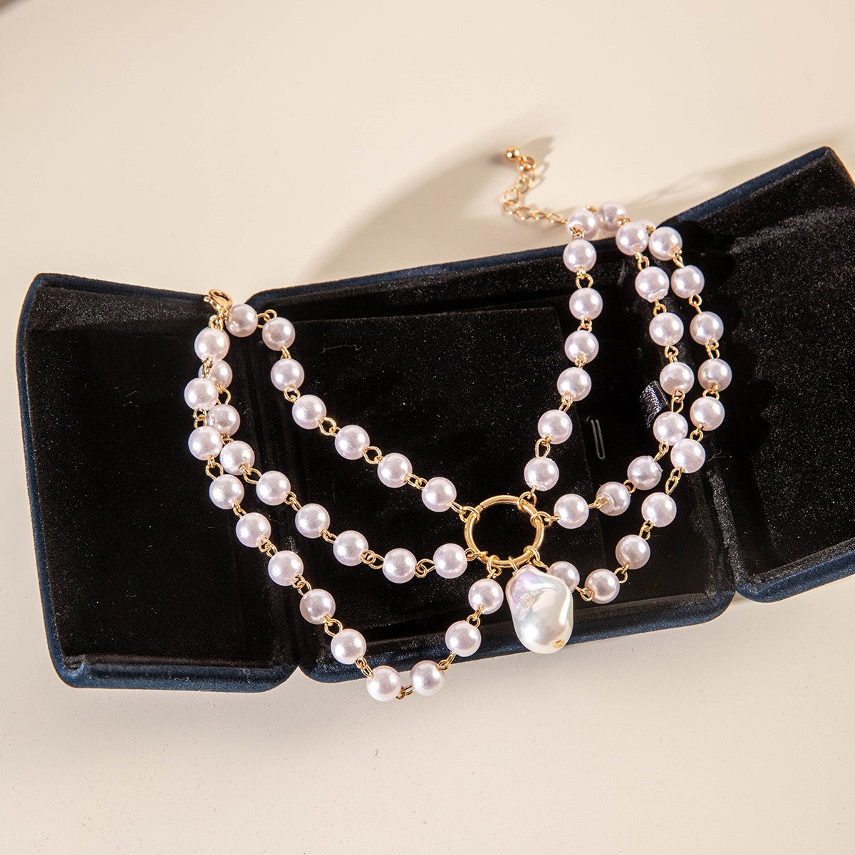 Multi-Layer Irregular Pearl Anklet